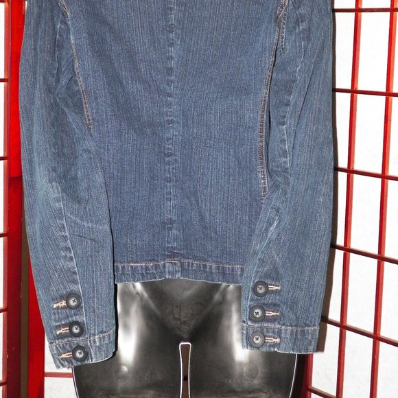 VTG New York & Company Blue Denim Blazer Jacket - Picture 4 of 5